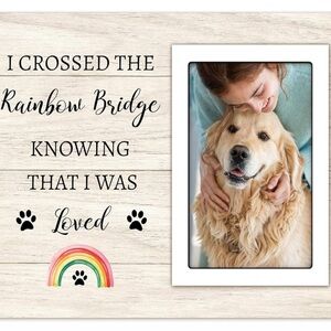 Pet Memorial Frame with Rainbow Design